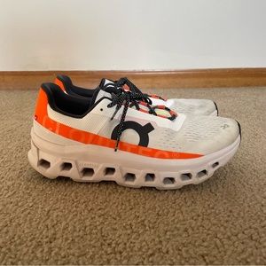 On Cloudmonster Undyed-White | Flame